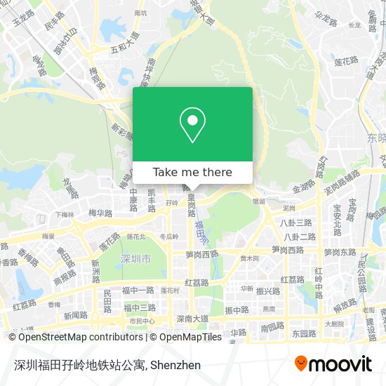 深圳福田孖岭地铁站公寓 map