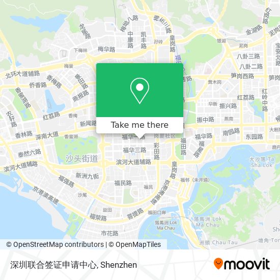 深圳联合签证申请中心 map