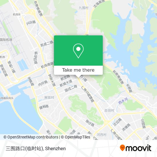 三围路口(临时站) map