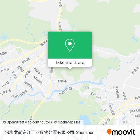 深圳龙岗东江工业废物处置有限公司 map