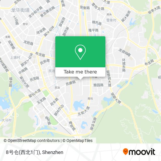 8号仓(西北1门) map