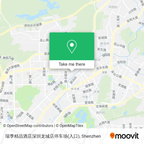 瑞季精品酒店深圳龙城店停车场(入口) map