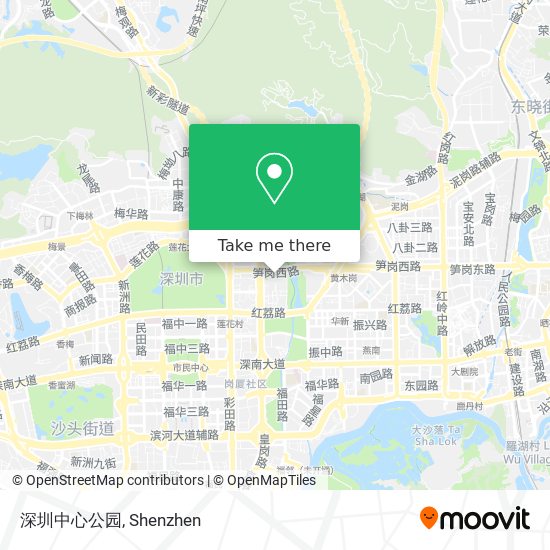 深圳中心公园 map