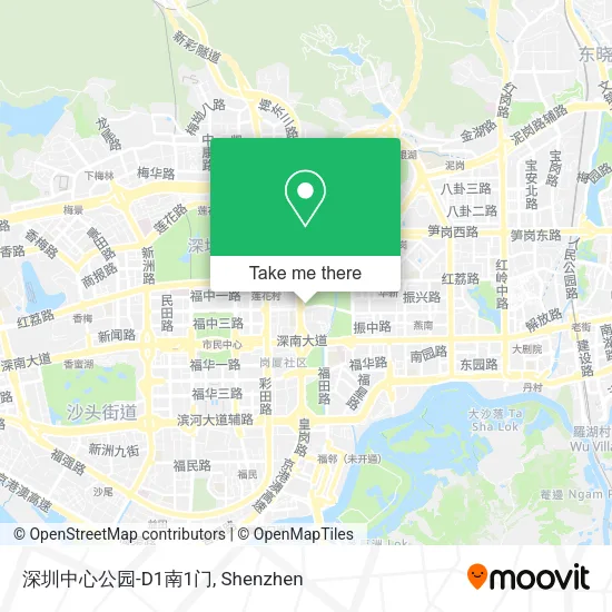 深圳中心公园-D1南1门 map