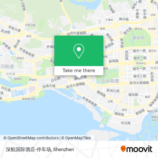 深航国际酒店-停车场 map