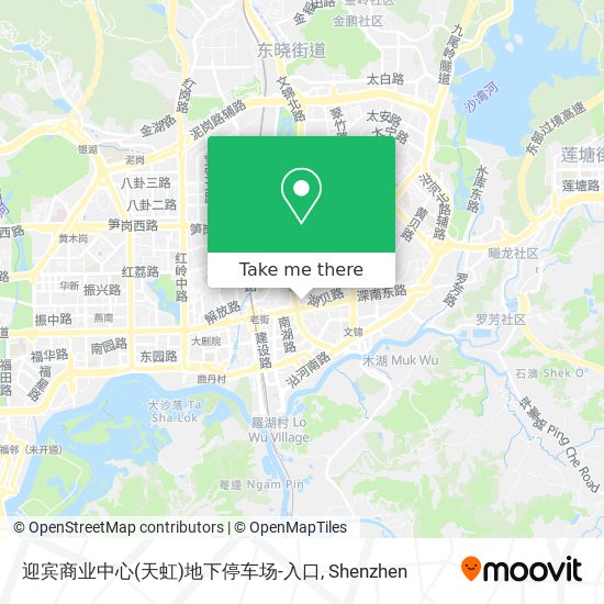 迎宾商业中心(天虹)地下停车场-入口 map