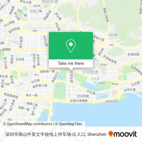 深圳市南山中英文学校地上停车场-出入口 map