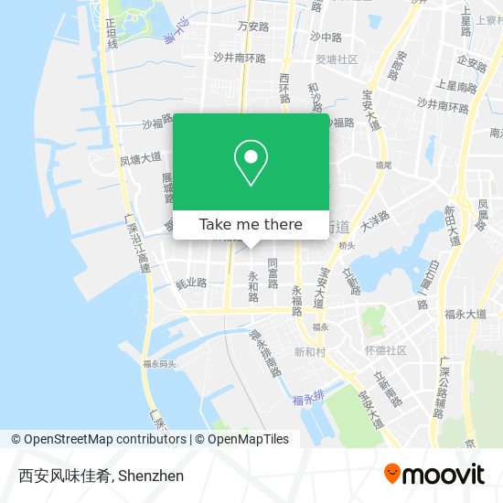 西安风味佳肴 map