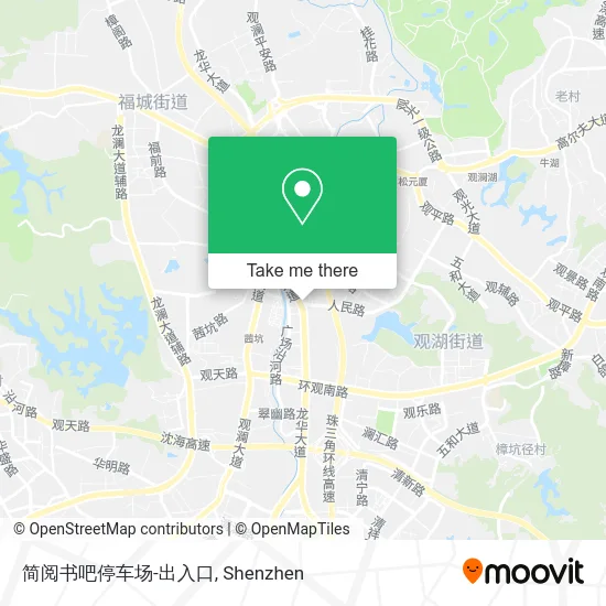 简阅书吧停车场-出入口 map