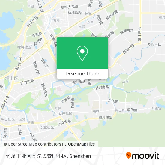 竹坑工业区围院式管理小区 map