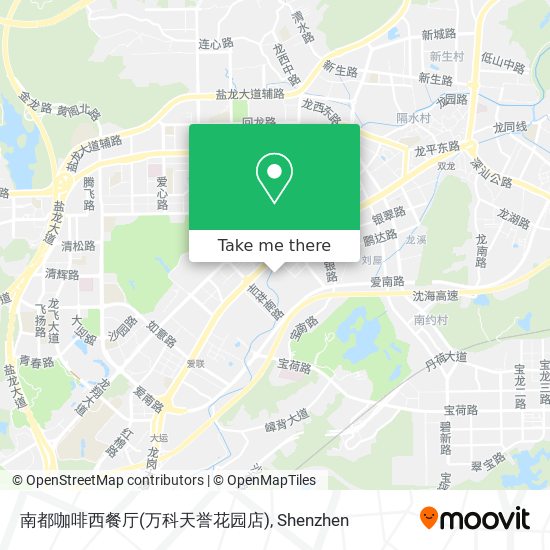 南都咖啡西餐厅(万科天誉花园店) map