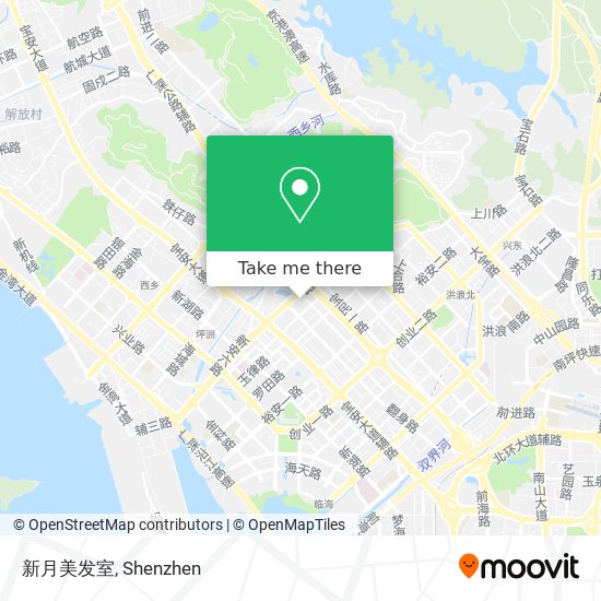 新月美发室 map