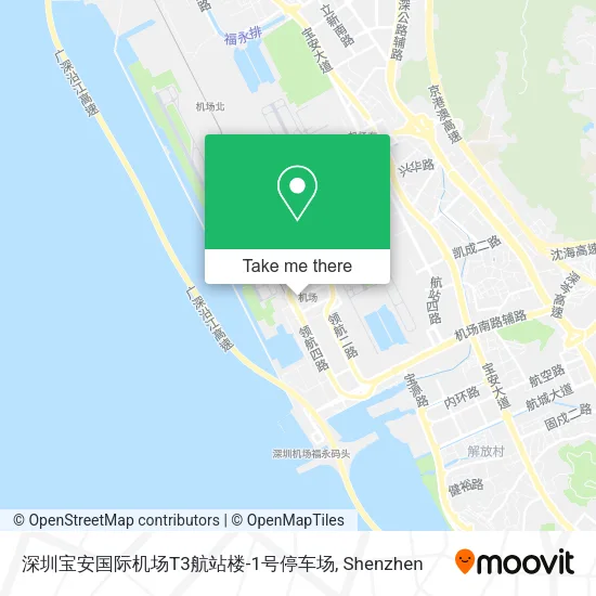 深圳宝安国际机场T3航站楼-1号停车场 map