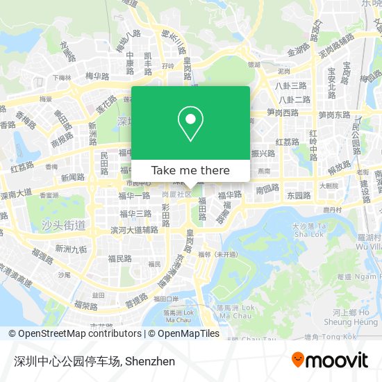 深圳中心公园停车场 map