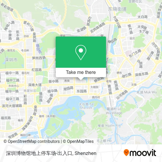 深圳博物馆地上停车场-出入口 map
