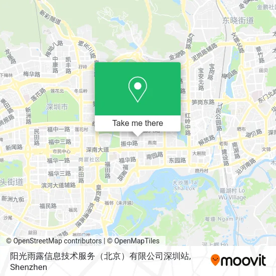 阳光雨露信息技术服务（北京）有限公司深圳站 map