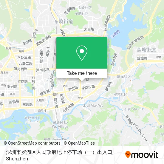 深圳市罗湖区人民政府地上停车场（一）出入口 map