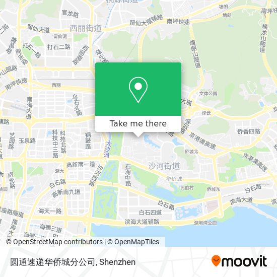 圆通速递华侨城分公司 map