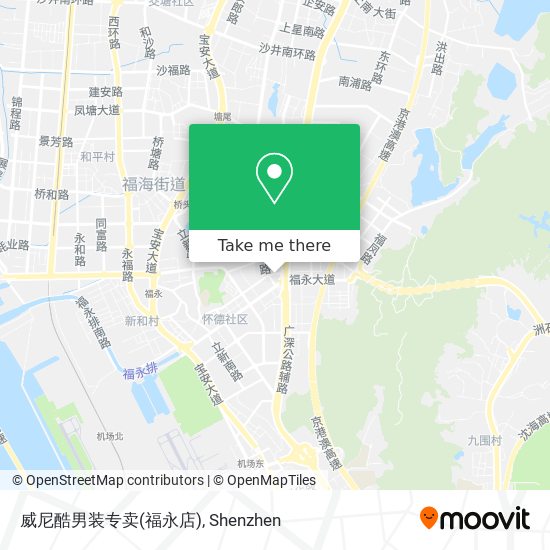 威尼酷男装专卖(福永店) map