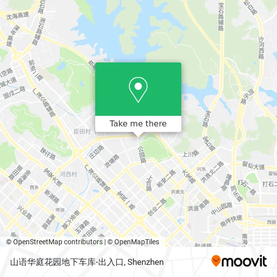 山语华庭花园地下车库-出入口 map