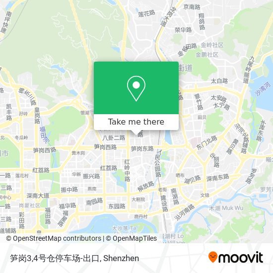 笋岗3,4号仓停车场-出口 map