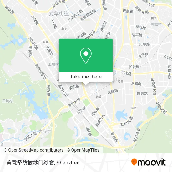 美意坚防蚊纱门纱窗 map