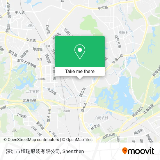 深圳市增瑞服装有限公司 map