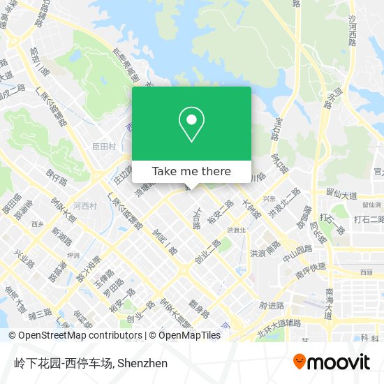 岭下花园-西停车场 map