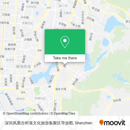 深圳凤凰古村落文化旅游集聚区导游图 map