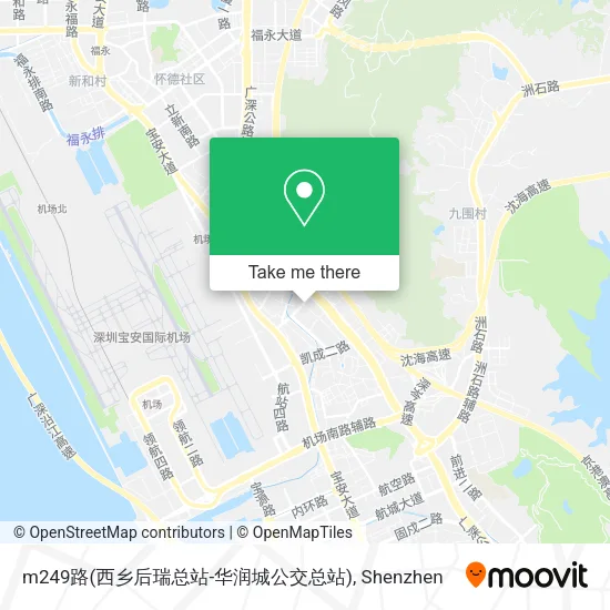 m249路(西乡后瑞总站-华润城公交总站) map