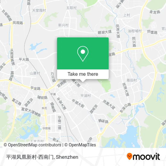 平湖凤凰新村-西南门 map
