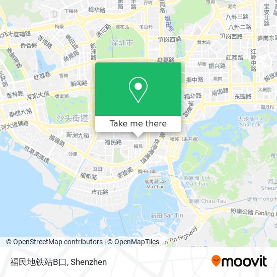 福民地铁站B口 map
