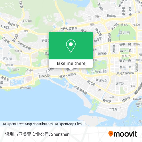 深圳市亚美亚实业公司 map