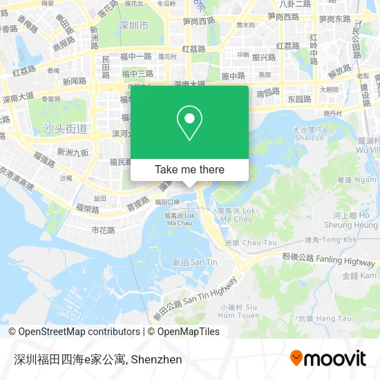 深圳福田四海e家公寓 map