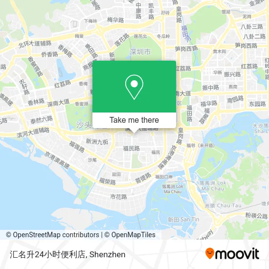 汇名升24小时便利店 map