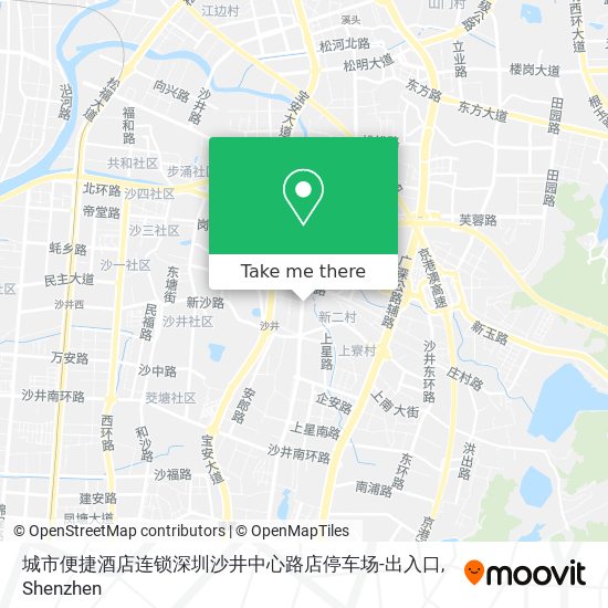 城市便捷酒店连锁深圳沙井中心路店停车场-出入口 map