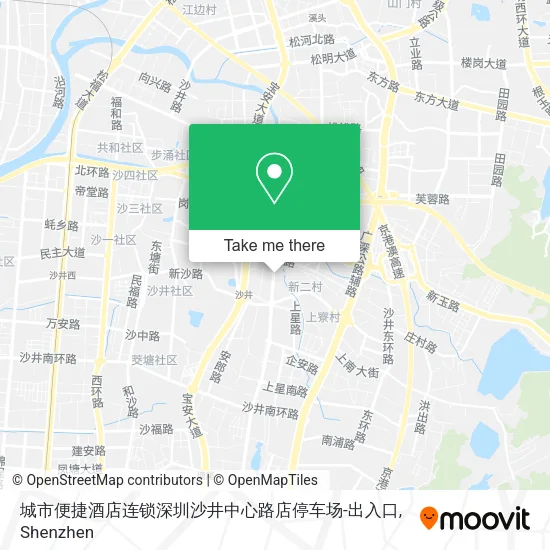 城市便捷酒店连锁深圳沙井中心路店停车场-出入口 map
