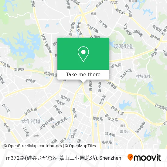 m372路(硅谷龙华总站-荔山工业园总站) map