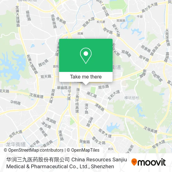 华润三九医药股份有限公司 China Resources Sanjiu Medical & Pharmaceutical Co., Ltd. map