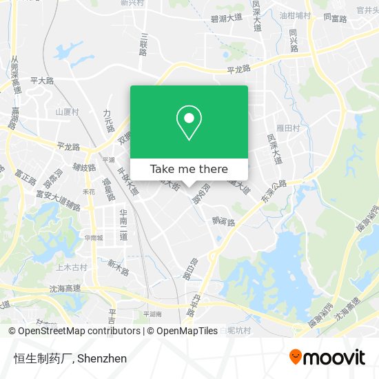 恒生制药厂 map