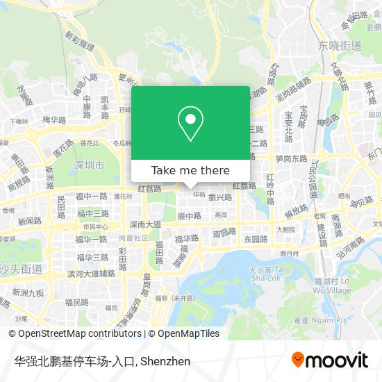 华强北鹏基停车场-入口 map