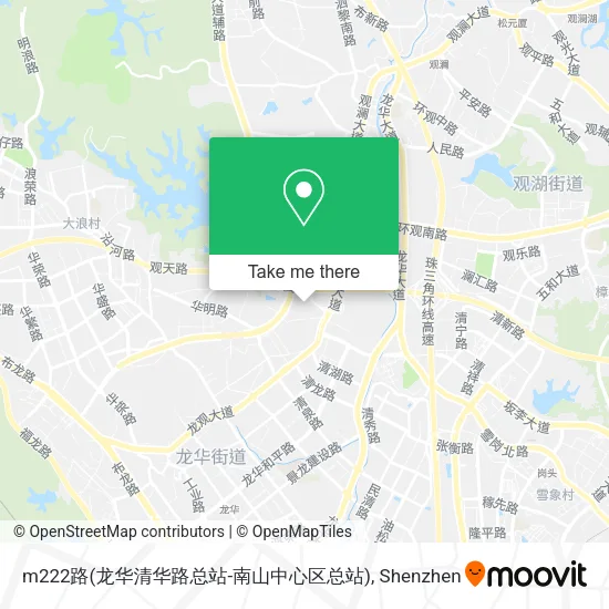 m222路(龙华清华路总站-南山中心区总站) map