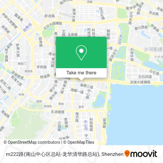 m222路(南山中心区总站-龙华清华路总站) map