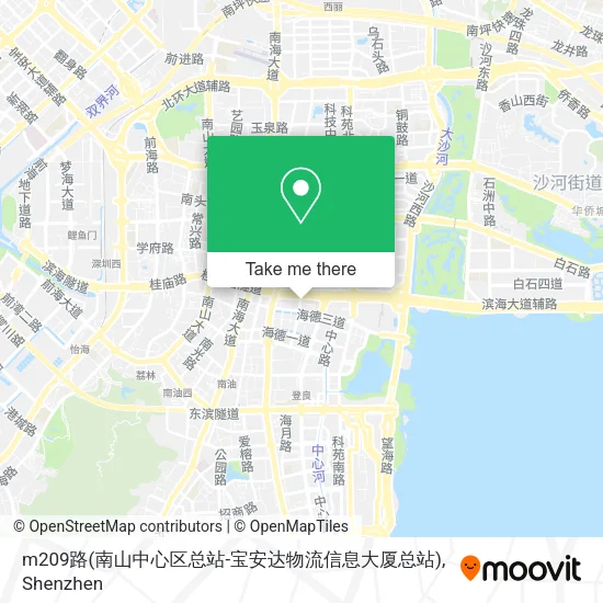 m209路(南山中心区总站-宝安达物流信息大厦总站) map