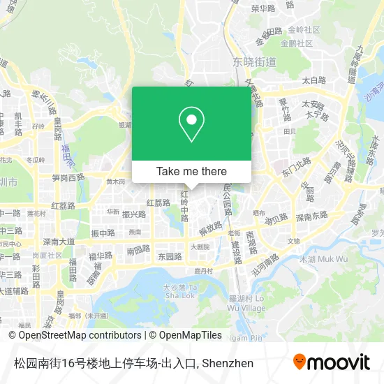 松园南街16号楼地上停车场-出入口 map