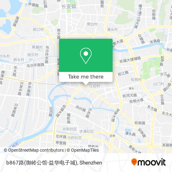 b867路(御岭公馆-益华电子城) map