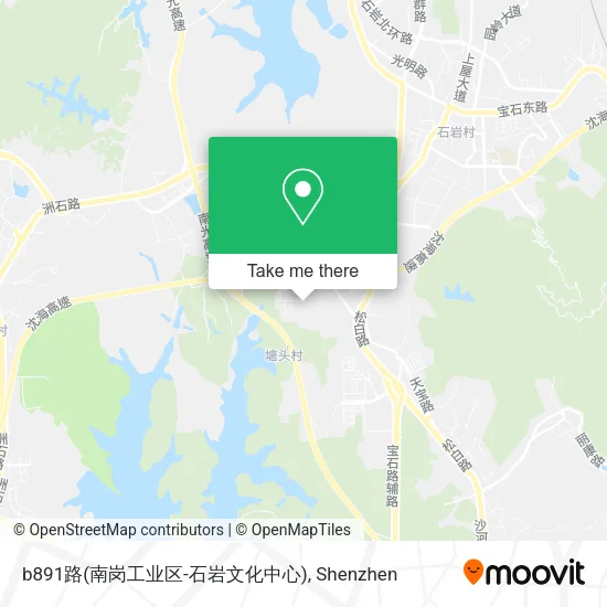 b891路(南岗工业区-石岩文化中心) map