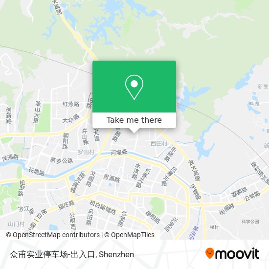 众甫实业停车场-出入口 map
