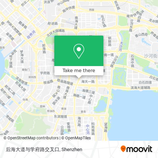 后海大道与学府路交叉口 map