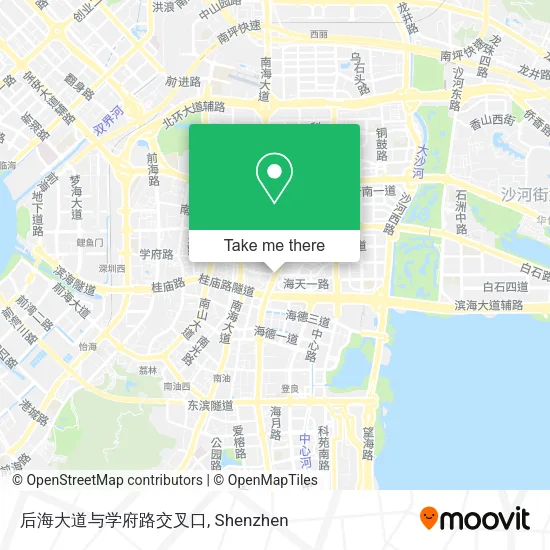 后海大道与学府路交叉口 map